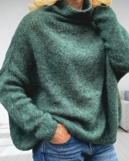 Pullover mit hoher Nackenfarbpullover